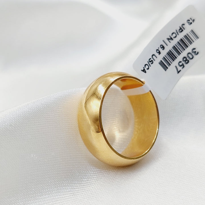 21K Gold Deluxe Plain Wedding Ring by Saeed Jewelry - Image 6