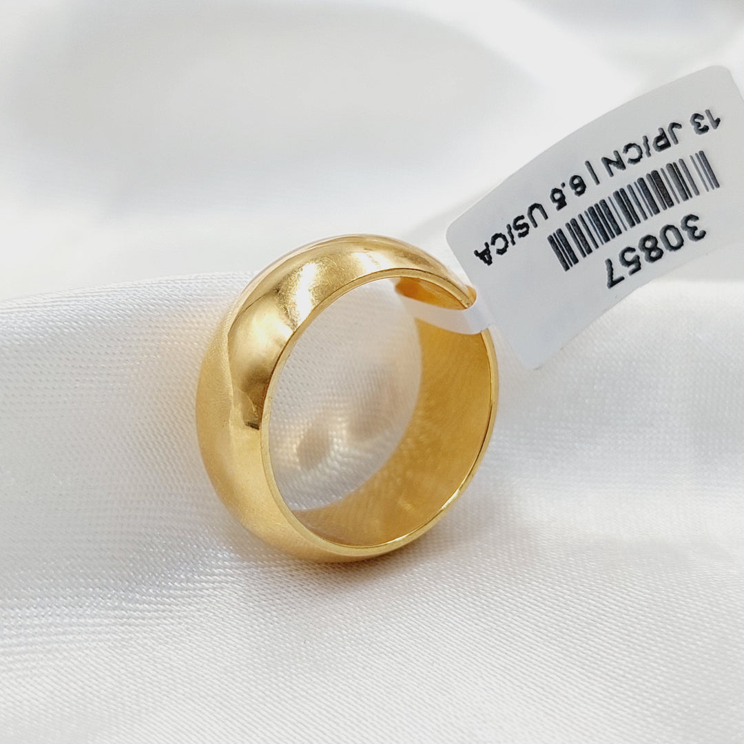21K Gold Deluxe Plain Wedding Ring by Saeed Jewelry - Image 1