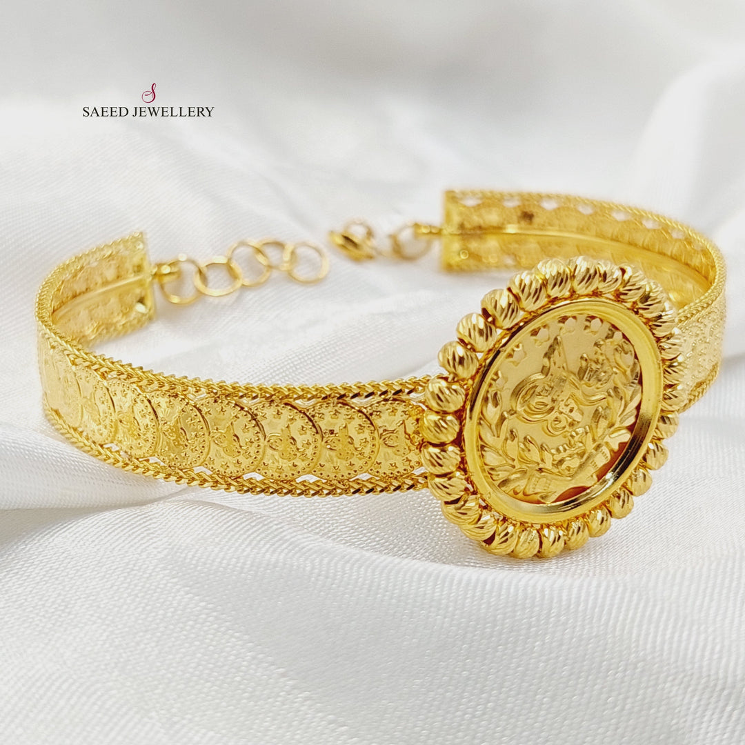 Deluxe Rashadi Bangle Bracelet  Made Of 21K Yellow Gold by Saeed Jewelry-30692
