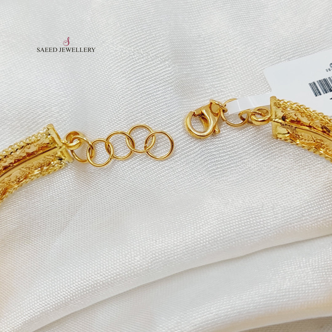 Deluxe Rashadi Bangle Bracelet  Made Of 21K Yellow Gold by Saeed Jewelry-30692