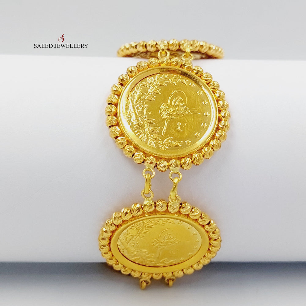 21K Gold Deluxe Rashadi Bracelet by Saeed Jewelry - Image 2