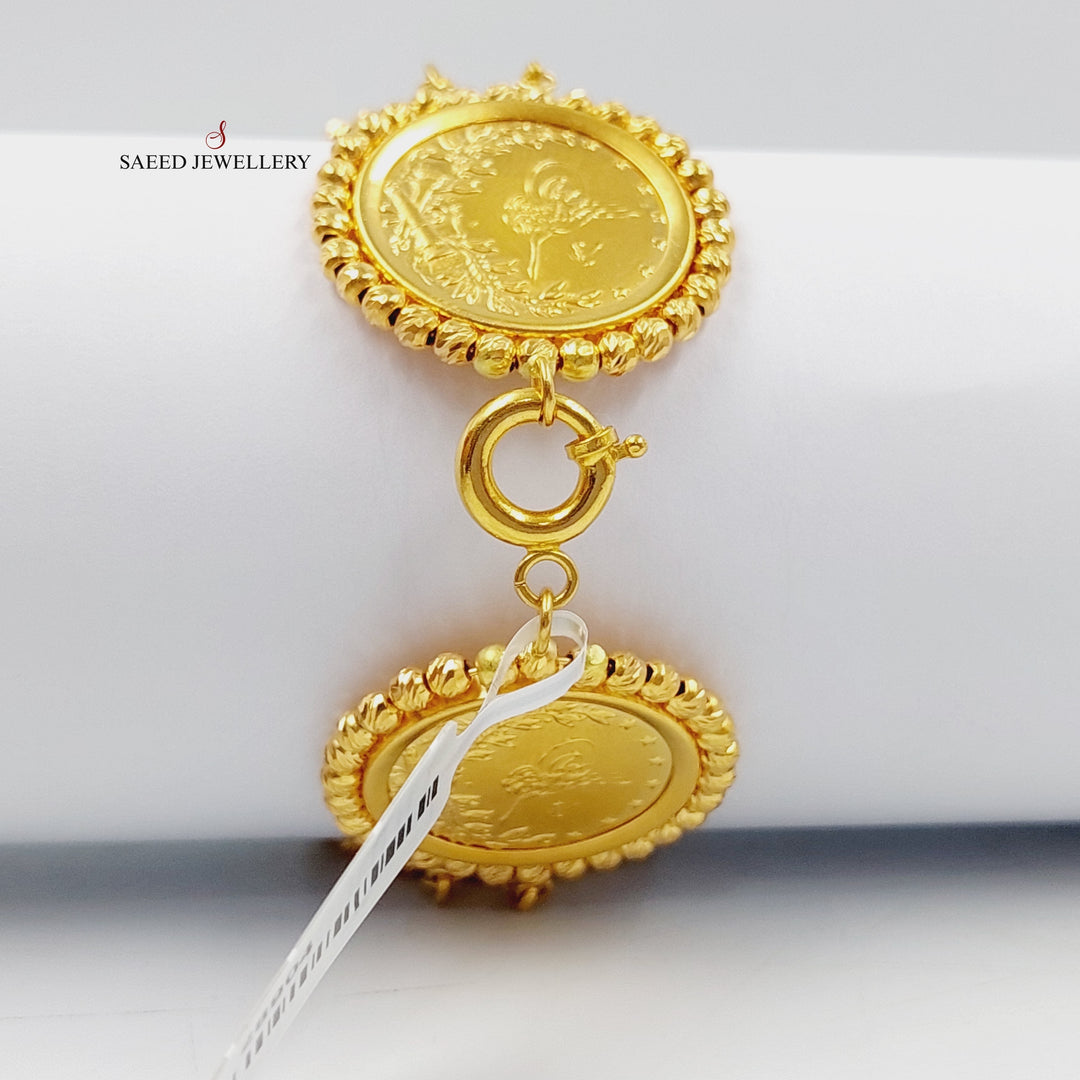 21K Gold Deluxe Rashadi Bracelet by Saeed Jewelry - Image 3