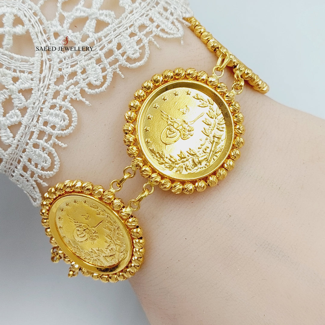 21K Gold Deluxe Rashadi Bracelet by Saeed Jewelry - Image 4