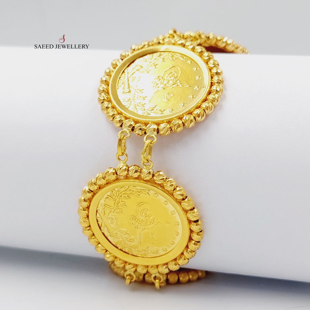 21K Gold Deluxe Rashadi Bracelet by Saeed Jewelry - Image 5