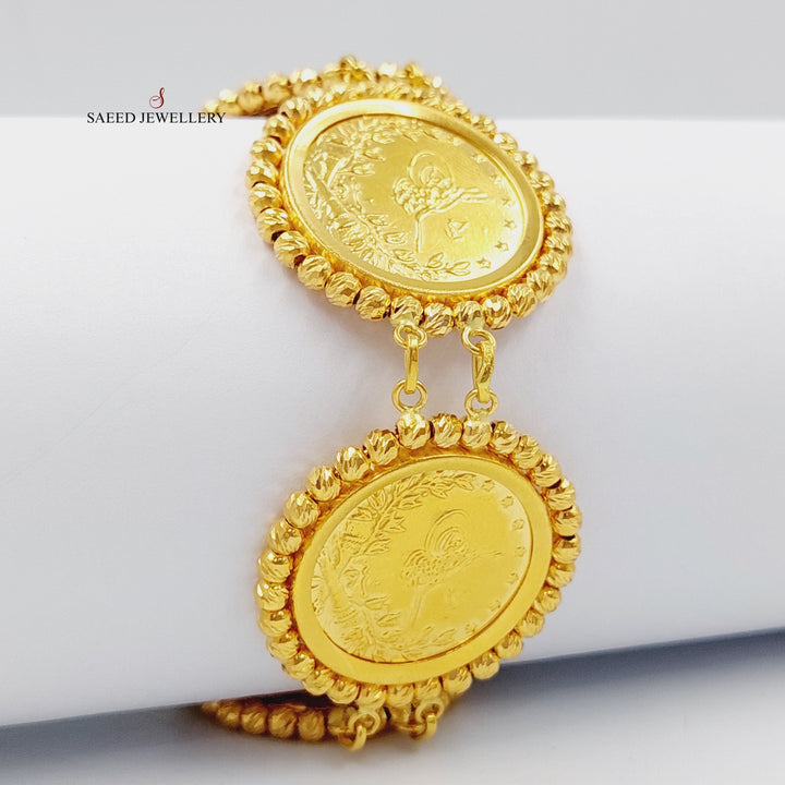 21K Gold Deluxe Rashadi Bracelet by Saeed Jewelry - Image 6