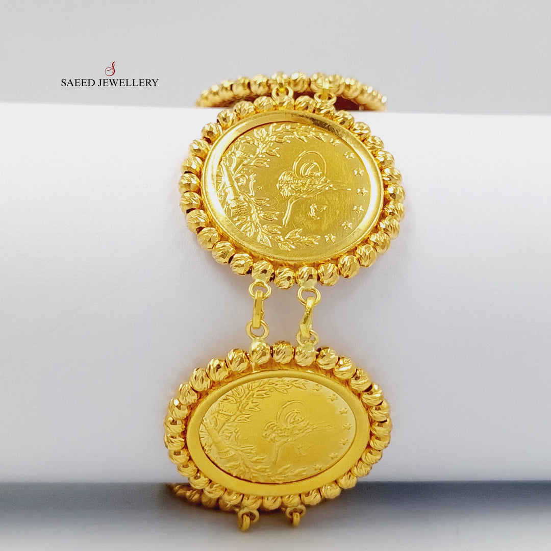 21K Gold Deluxe Rashadi Bracelet by Saeed Jewelry - Image 1