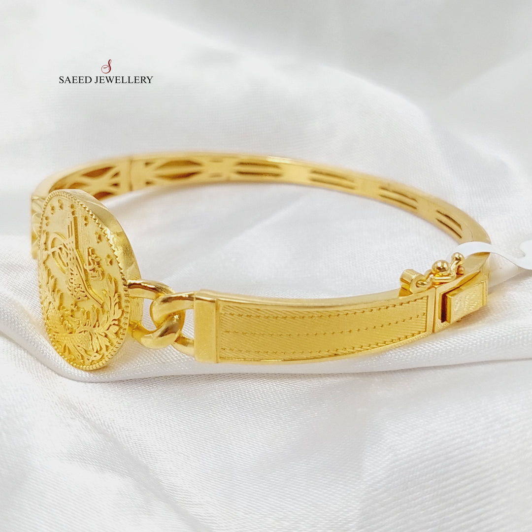 21K Gold Deluxe Rashadi Bracelet by Saeed Jewelry - Image 2