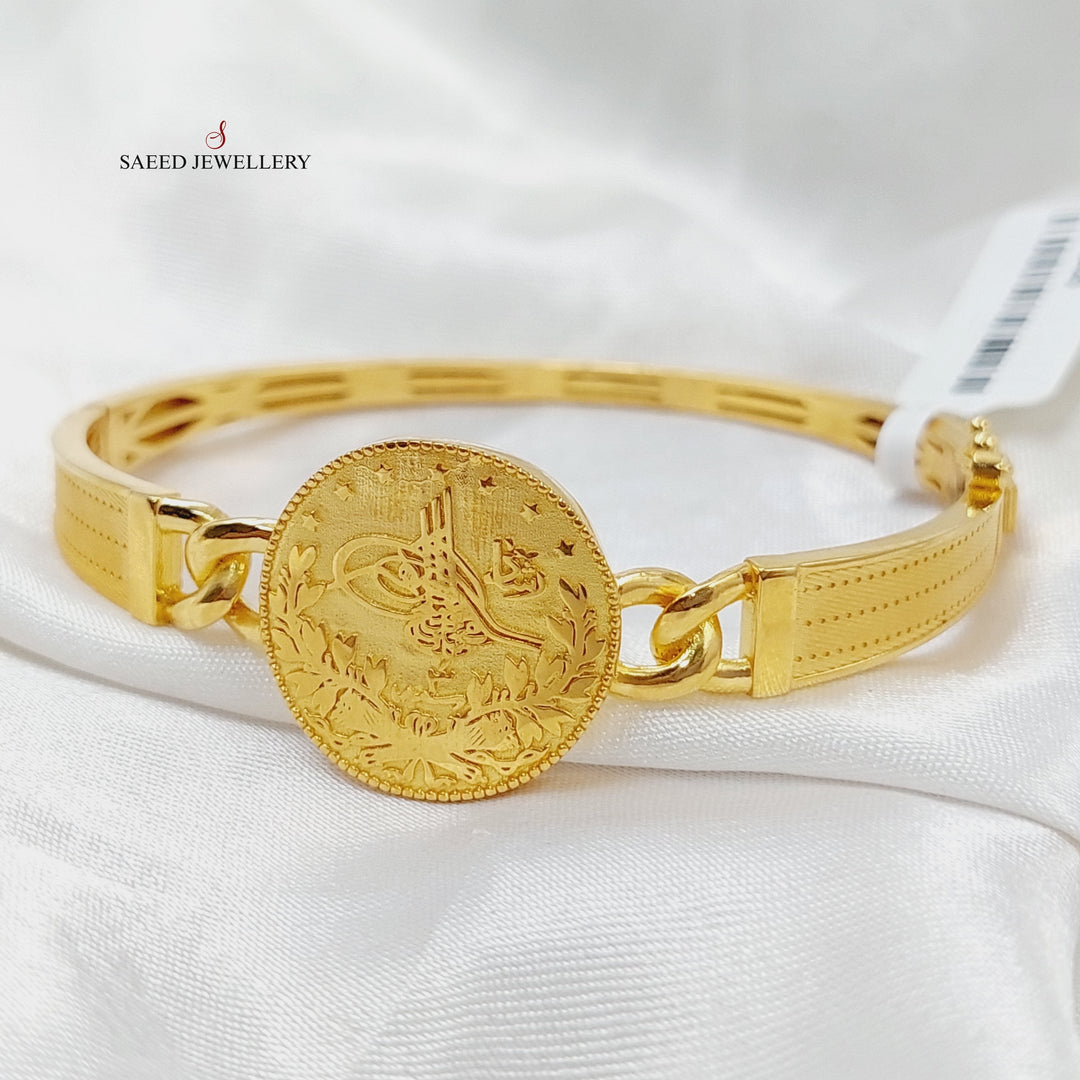 21K Gold Deluxe Rashadi Bracelet by Saeed Jewelry - Image 5