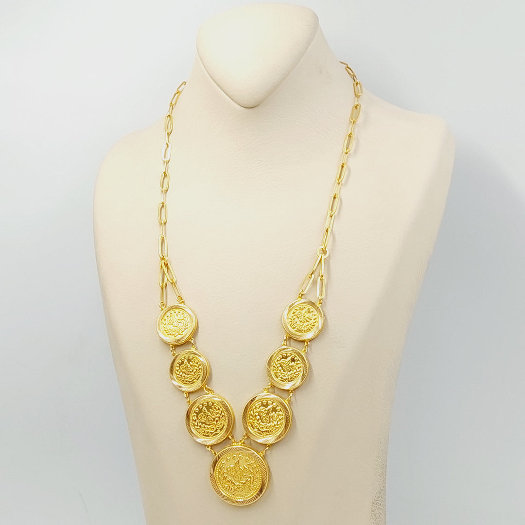 21K Gold Deluxe Rashadi Necklace by Saeed Jewelry - Image 4