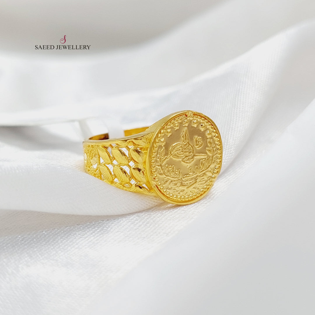 21K Gold Deluxe Rashadi Ring by Saeed Jewelry - Image 2