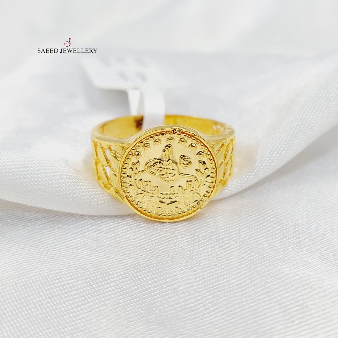 21K Gold Deluxe Rashadi Ring by Saeed Jewelry - Image 3