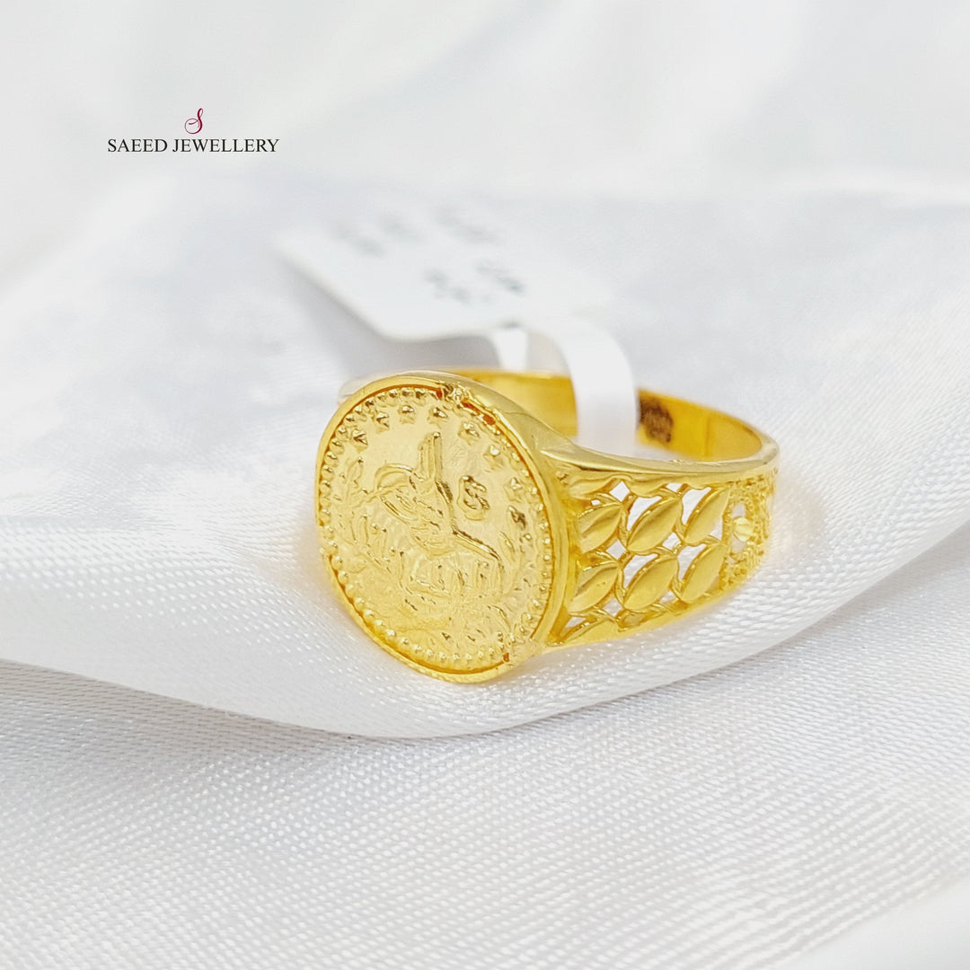 21K Gold Deluxe Rashadi Ring by Saeed Jewelry - Image 4