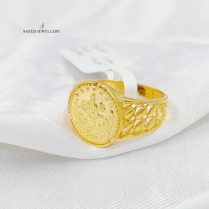 21K Gold Deluxe Rashadi Ring by Saeed Jewelry - Image 4