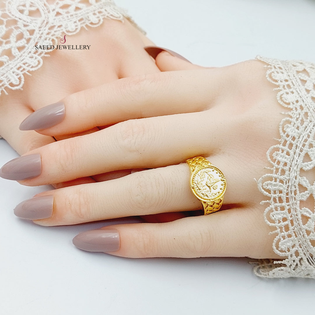Deluxe Rashadi Ring  Made Of 21K Yellow Gold by Saeed Jewelry-30150