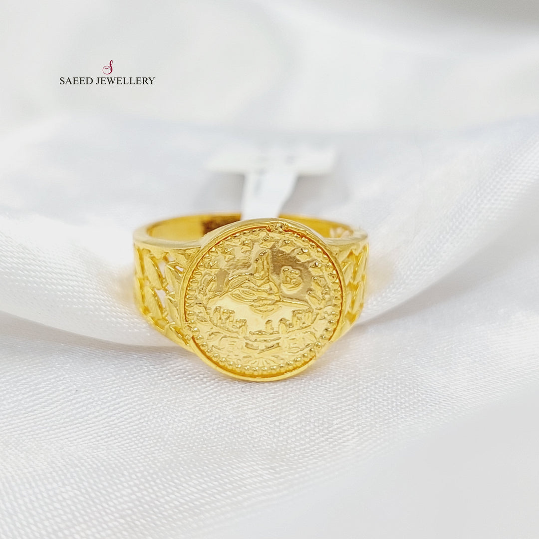 21K Gold Deluxe Rashadi Ring by Saeed Jewelry - Image 2