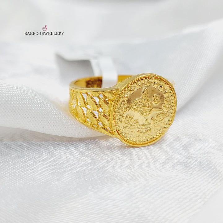 21K Gold Deluxe Rashadi Ring by Saeed Jewelry - Image 5