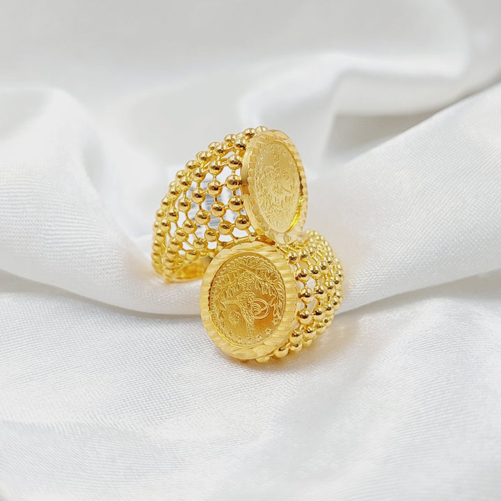 21K Gold Deluxe Rashadi Ring by Saeed Jewelry - Image 2