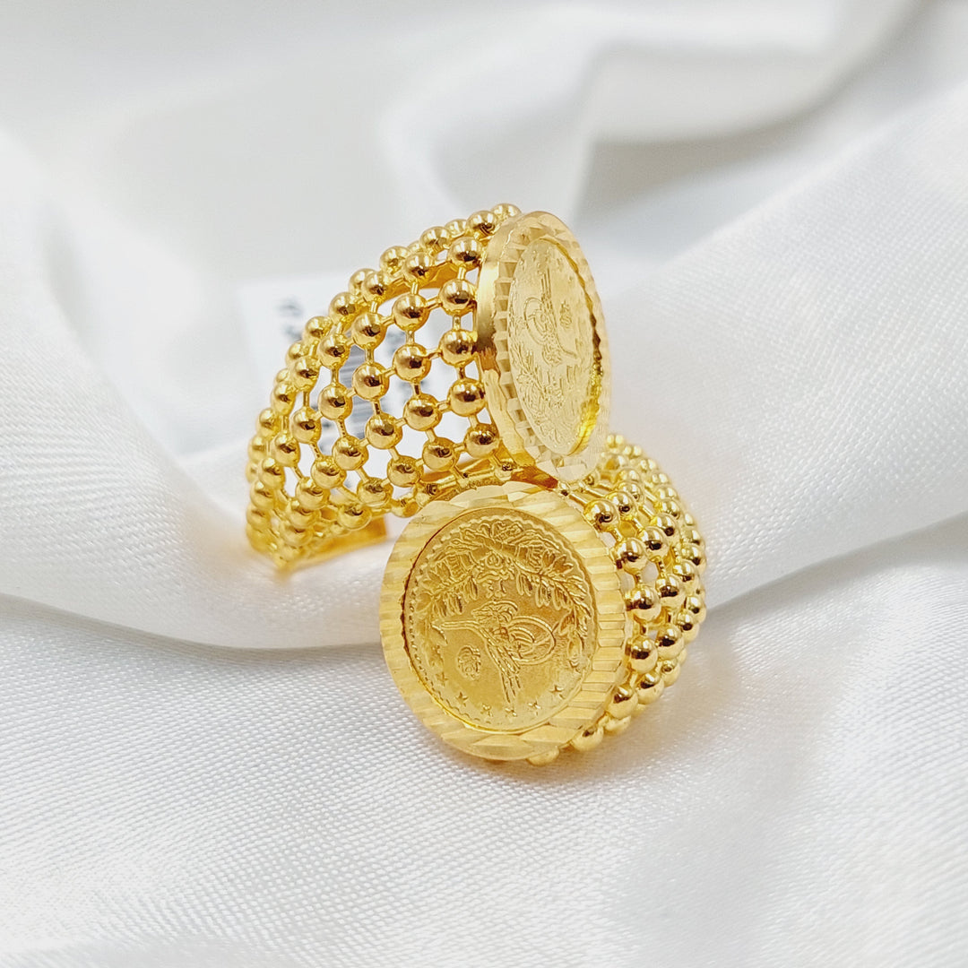 21K Gold Deluxe Rashadi Ring by Saeed Jewelry - Image 3