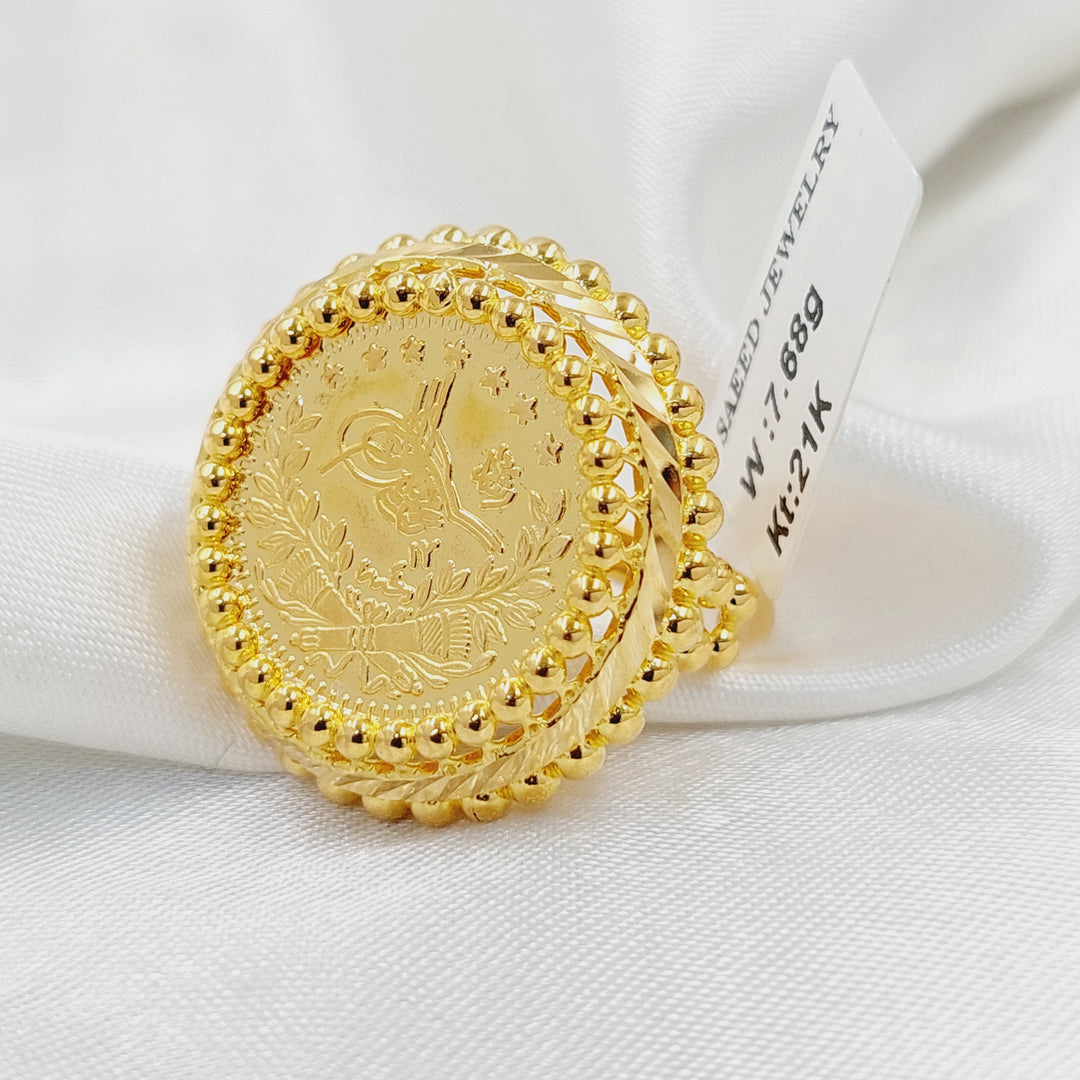 21K Gold Deluxe Rashadi Ring by Saeed Jewelry - Image 4