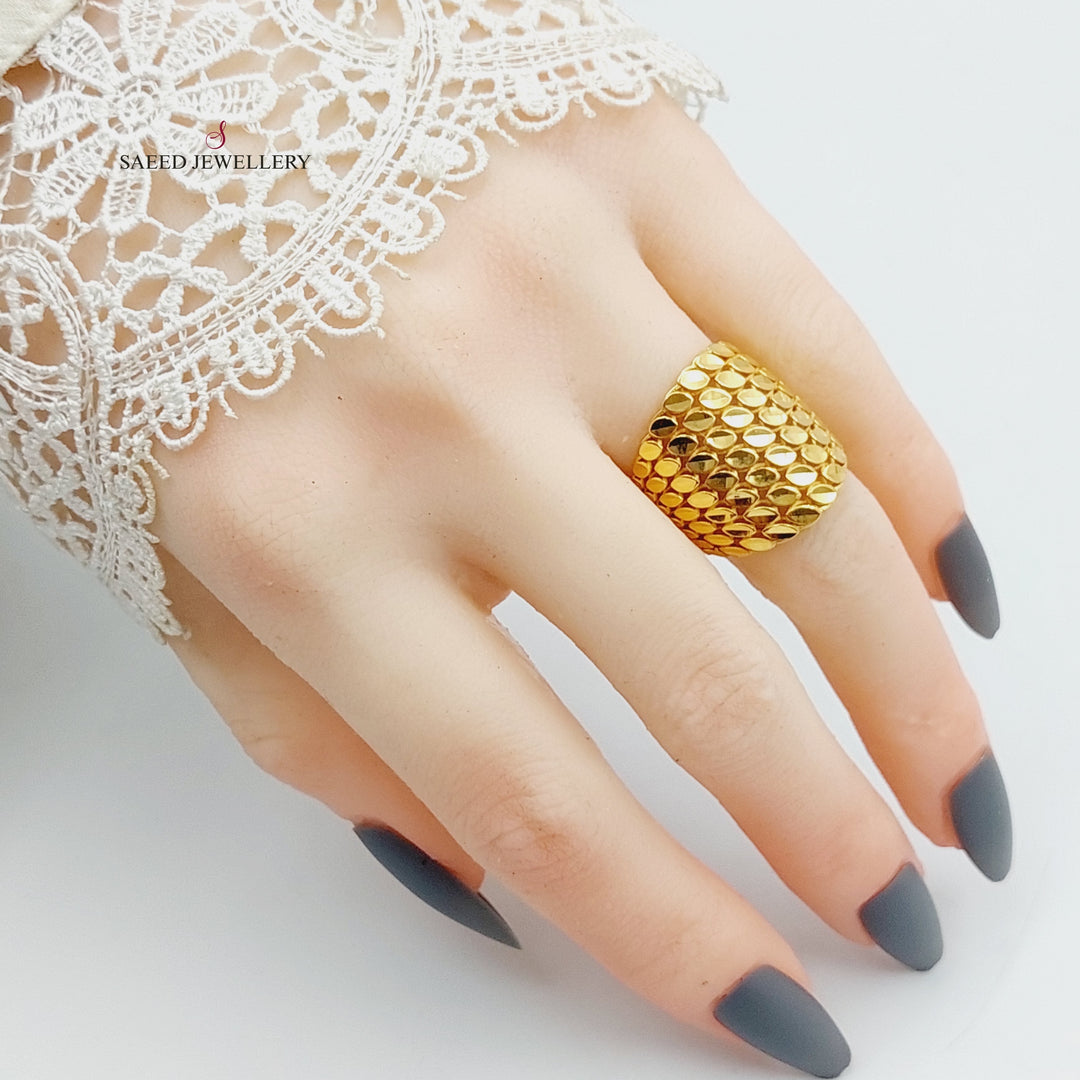 Deluxe Ring Made Of 21K Yellow Gold by Saeed Jewelry-27503