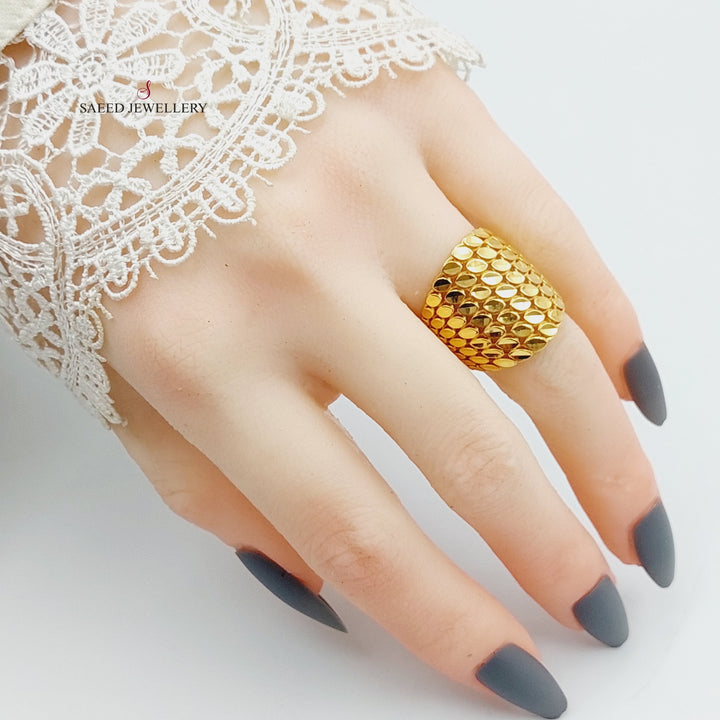 Deluxe Ring Made Of 21K Yellow Gold by Saeed Jewelry-27503