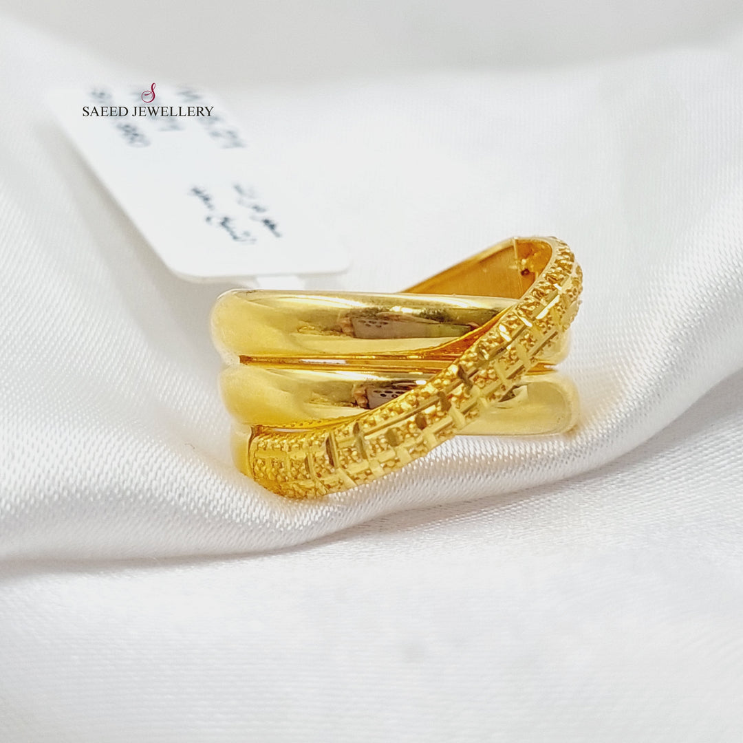 Deluxe Ring Made Of 21K Yellow Gold by Saeed Jewelry-27849
