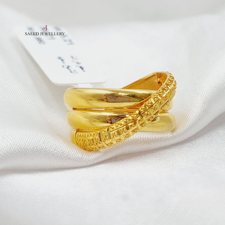 Deluxe Ring Made Of 21K Yellow Gold by Saeed Jewelry-27849
