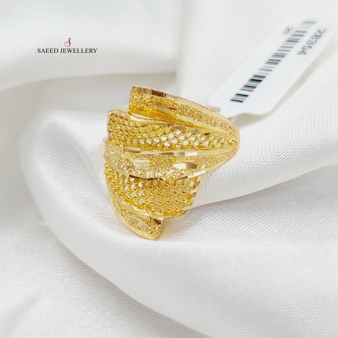 21K Gold Deluxe Ring by Saeed Jewelry - Image 4