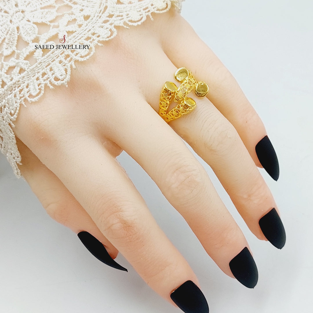 21K Gold Deluxe Ring by Saeed Jewelry - Image 3