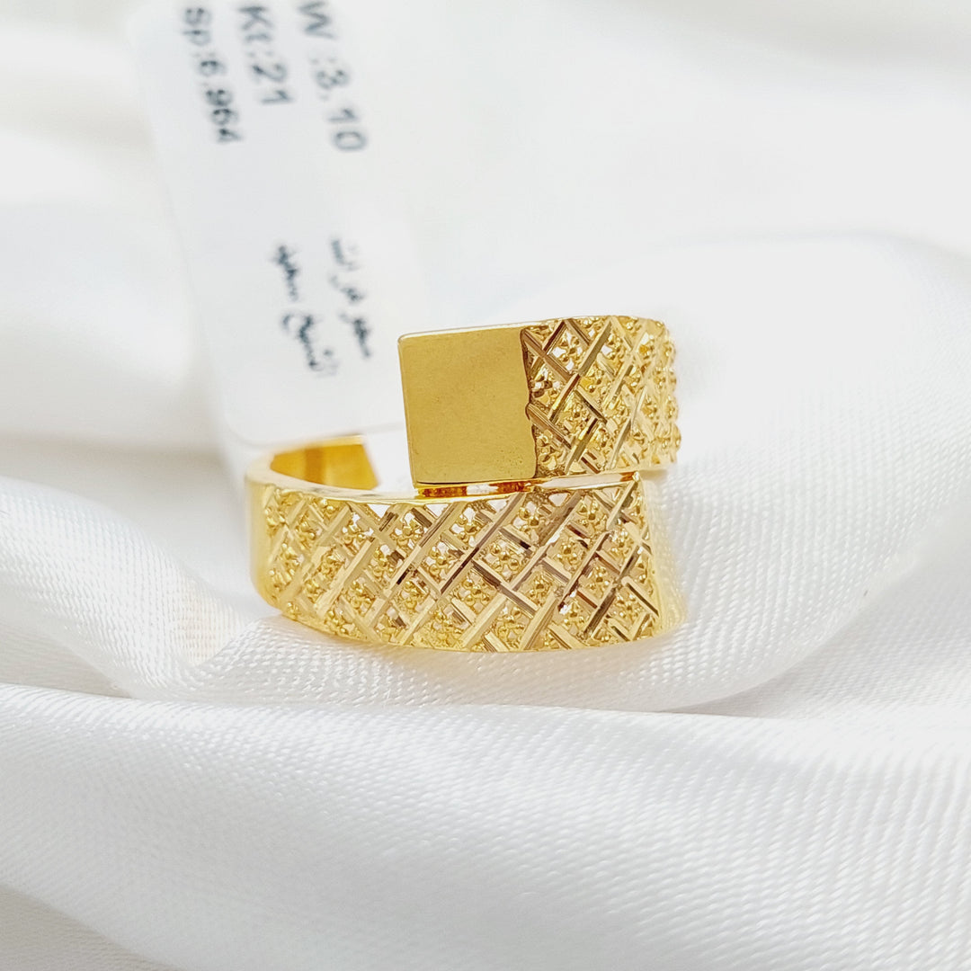 21K Gold Deluxe Ring by Saeed Jewelry - Image 3