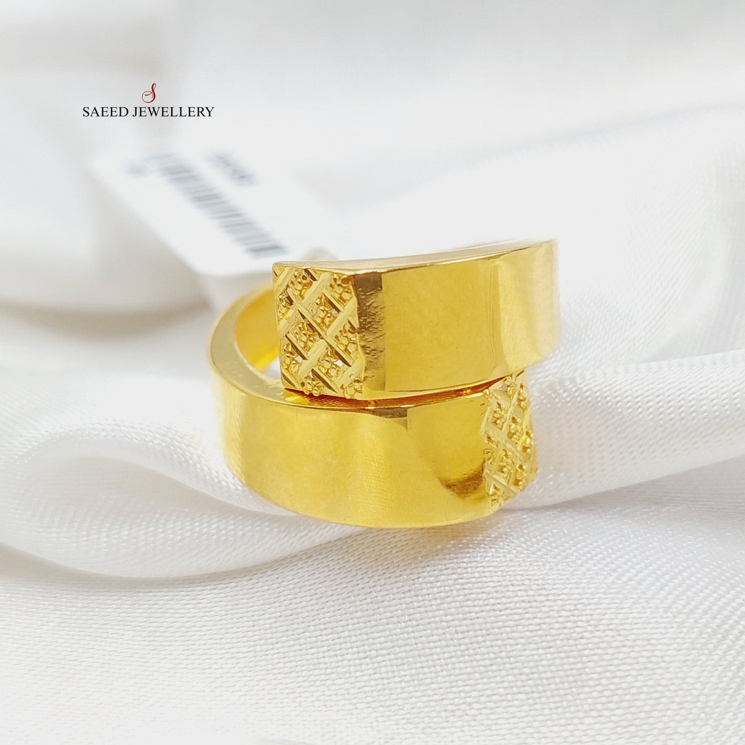 21K Gold Deluxe Ring by Saeed Jewelry - Image 3