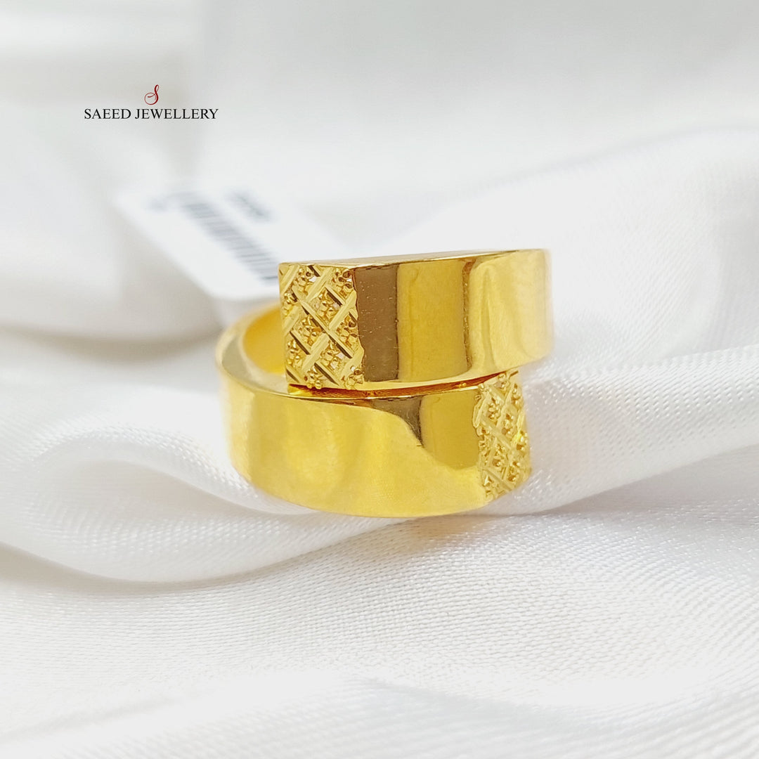 Deluxe Ring Made Of 21K Yellow Gold by Saeed Jewelry-28388