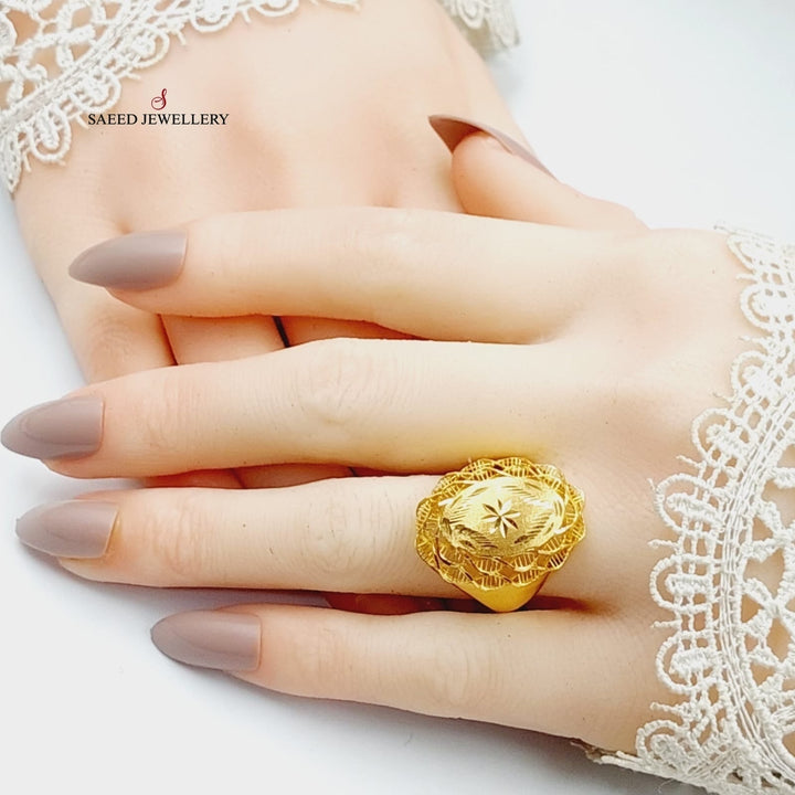 21K Gold Deluxe Ring by Saeed Jewelry - Image 2