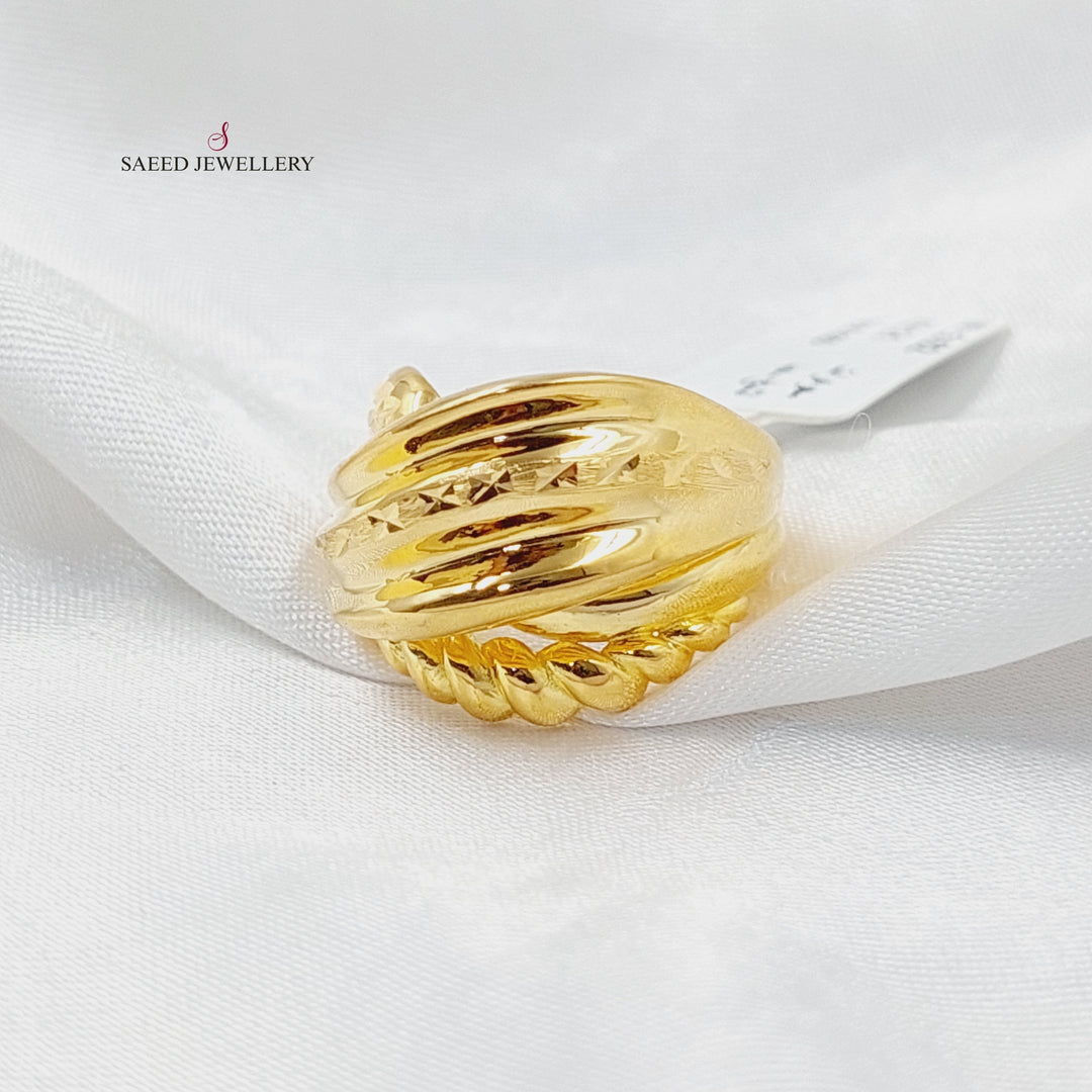 21K Gold Deluxe Ring by Saeed Jewelry - Image 2