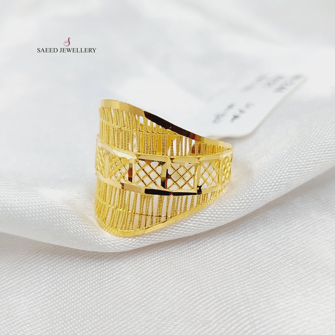 21K Gold Deluxe Ring by Saeed Jewelry - Image 3