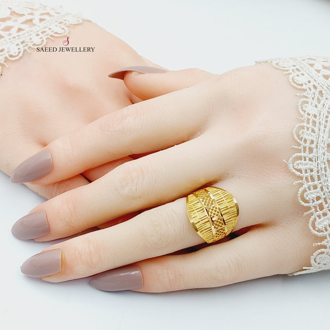 21K Gold Deluxe Ring by Saeed Jewelry - Image 4