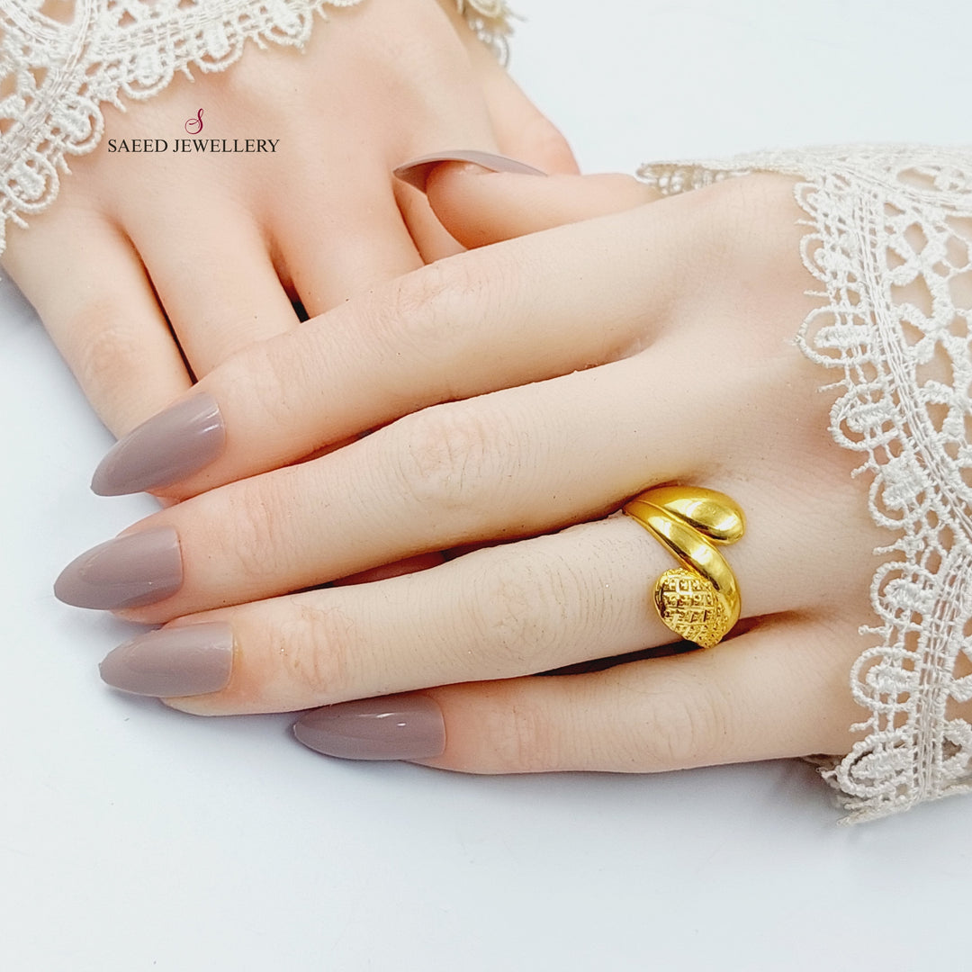 Deluxe Ring  Made Of 21K Yellow Gold by Saeed Jewelry-30328
