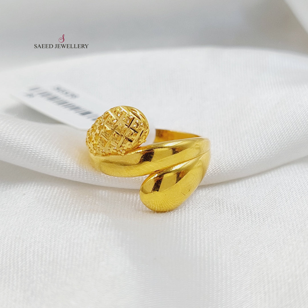 Deluxe Ring  Made Of 21K Yellow Gold by Saeed Jewelry-30328