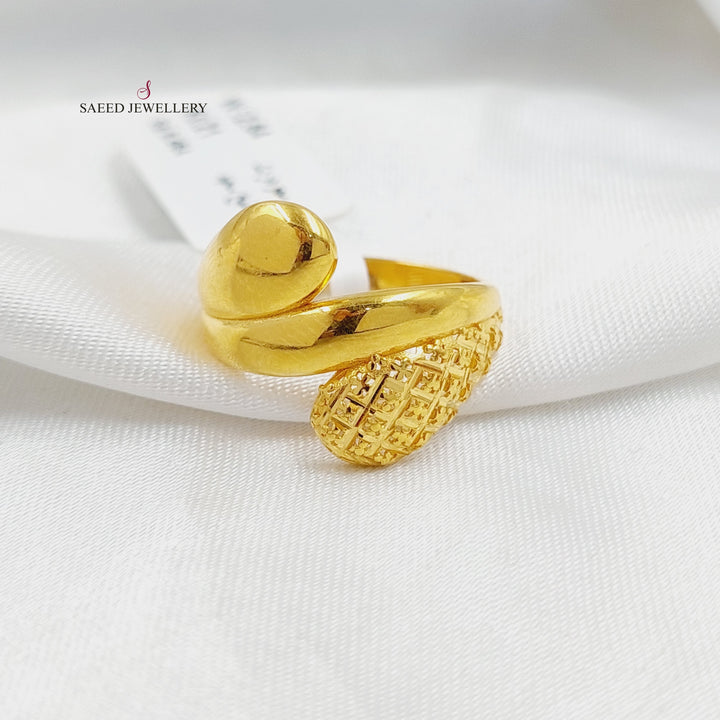 Deluxe Ring  Made Of 21K Yellow Gold by Saeed Jewelry-30328