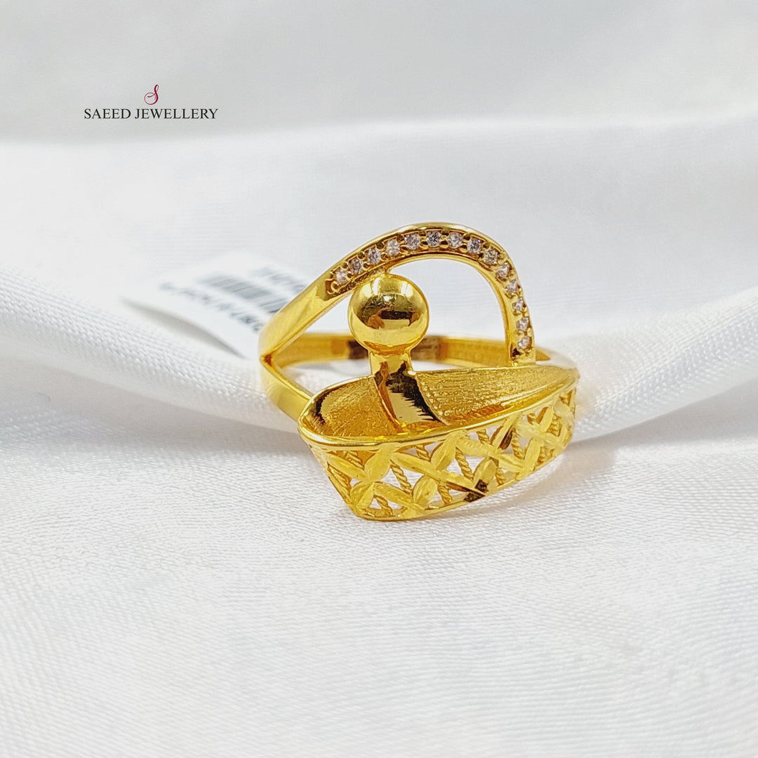 21K Gold Deluxe Ring by Saeed Jewelry - Image 3