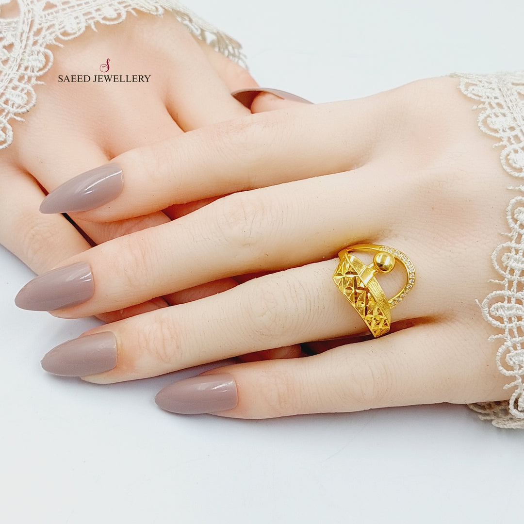 21K Gold Deluxe Ring by Saeed Jewelry - Image 4