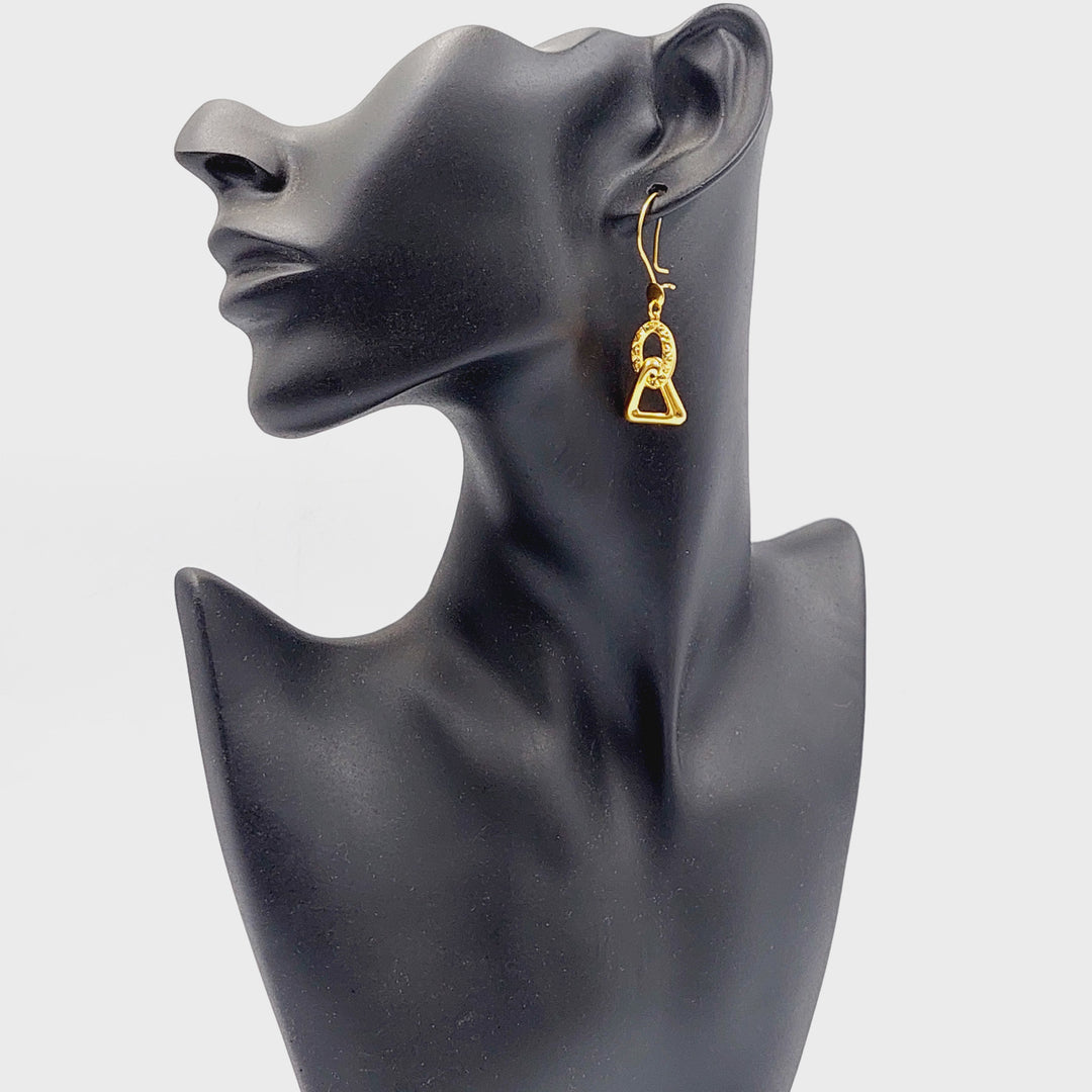 Deluxe Shankle Earrings  Made of 21K Yellow Gold by Saeed Jewelry-31097