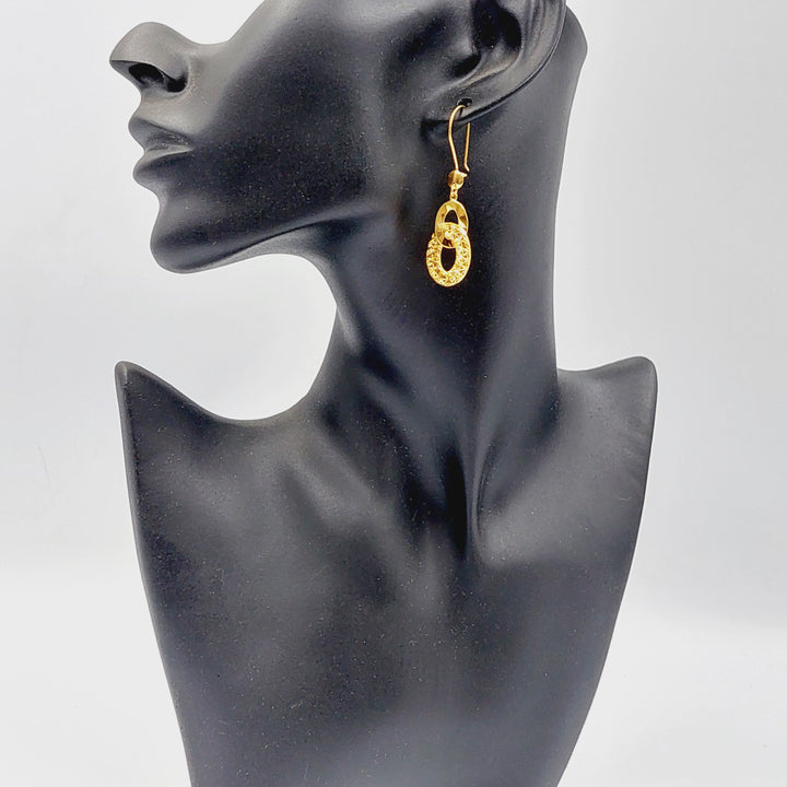 Deluxe Shankle Earrings  Made of 21K Yellow Gold by Saeed Jewelry-31099