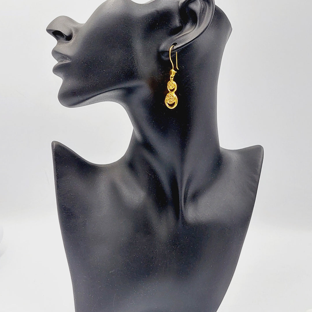 Deluxe Shankle Earrings  Made of 21K Yellow Gold by Saeed Jewelry-31104