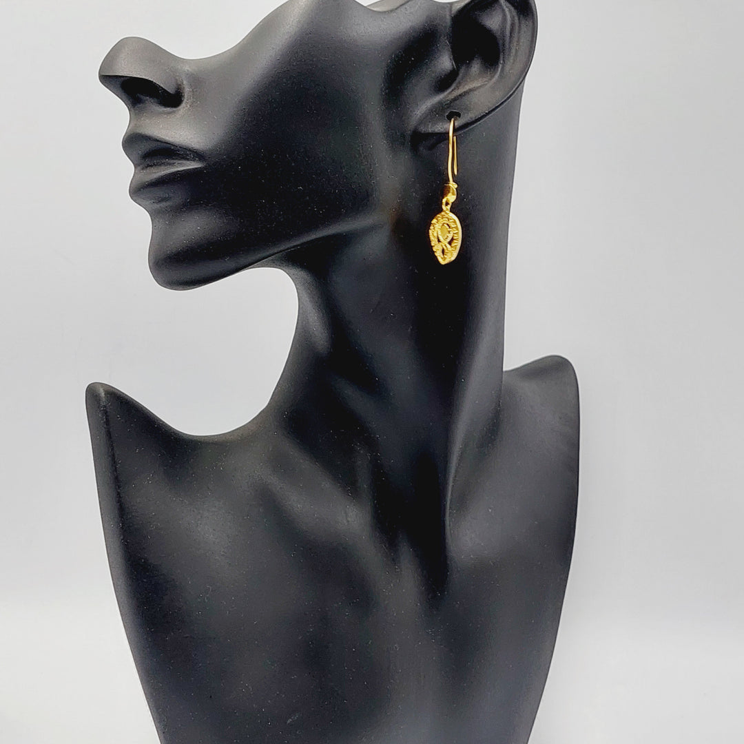 21K Gold Deluxe Shankle Earrings by Saeed Jewelry - Image 3