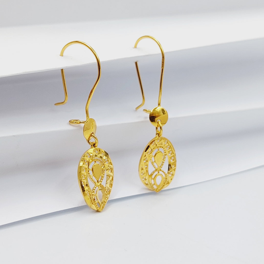 Deluxe Shankle Earrings  Made of 21K Yellow Gold by Saeed Jewelry-31106