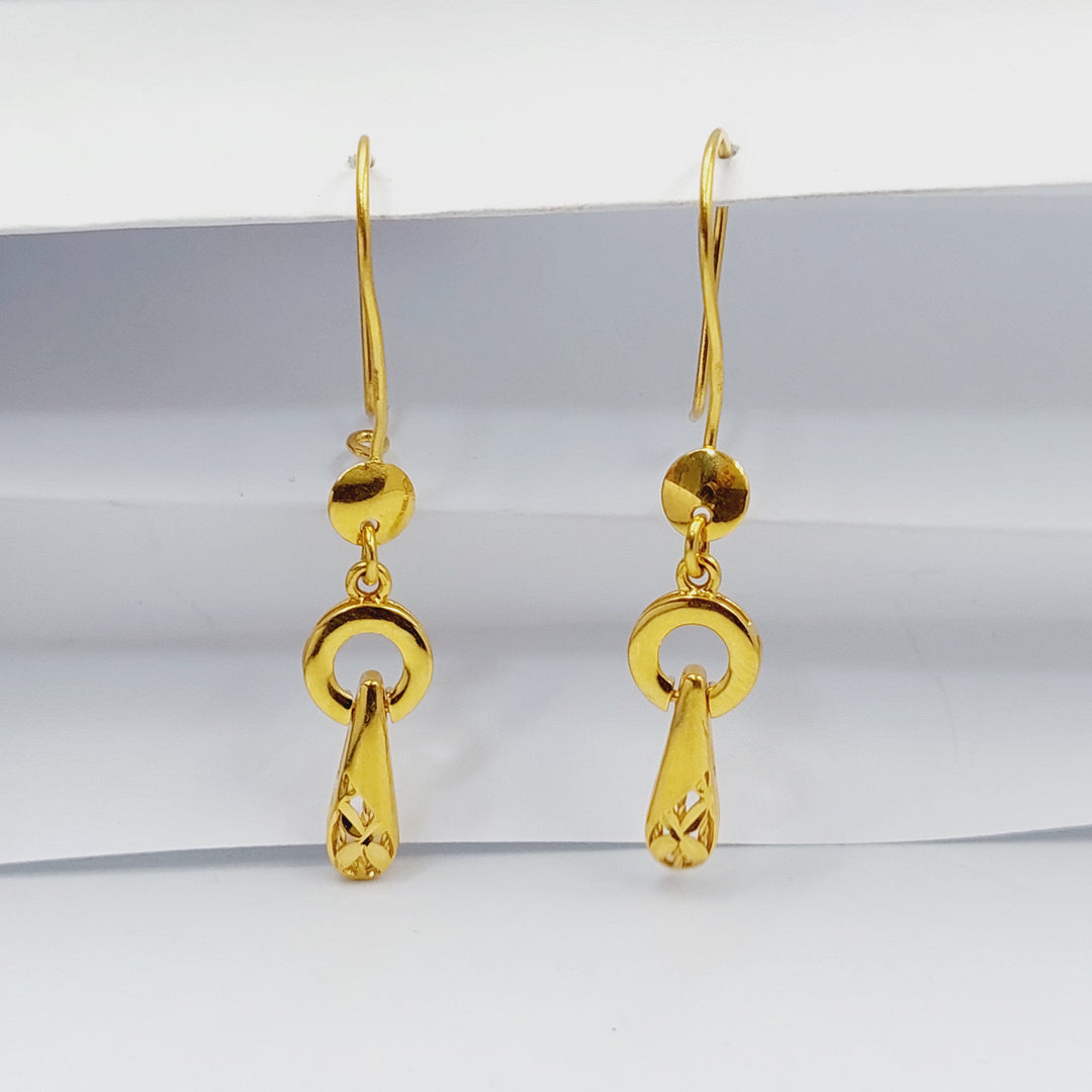 Deluxe Shankle Earrings  Made of 21K Yellow Gold by Saeed Jewelry-31108