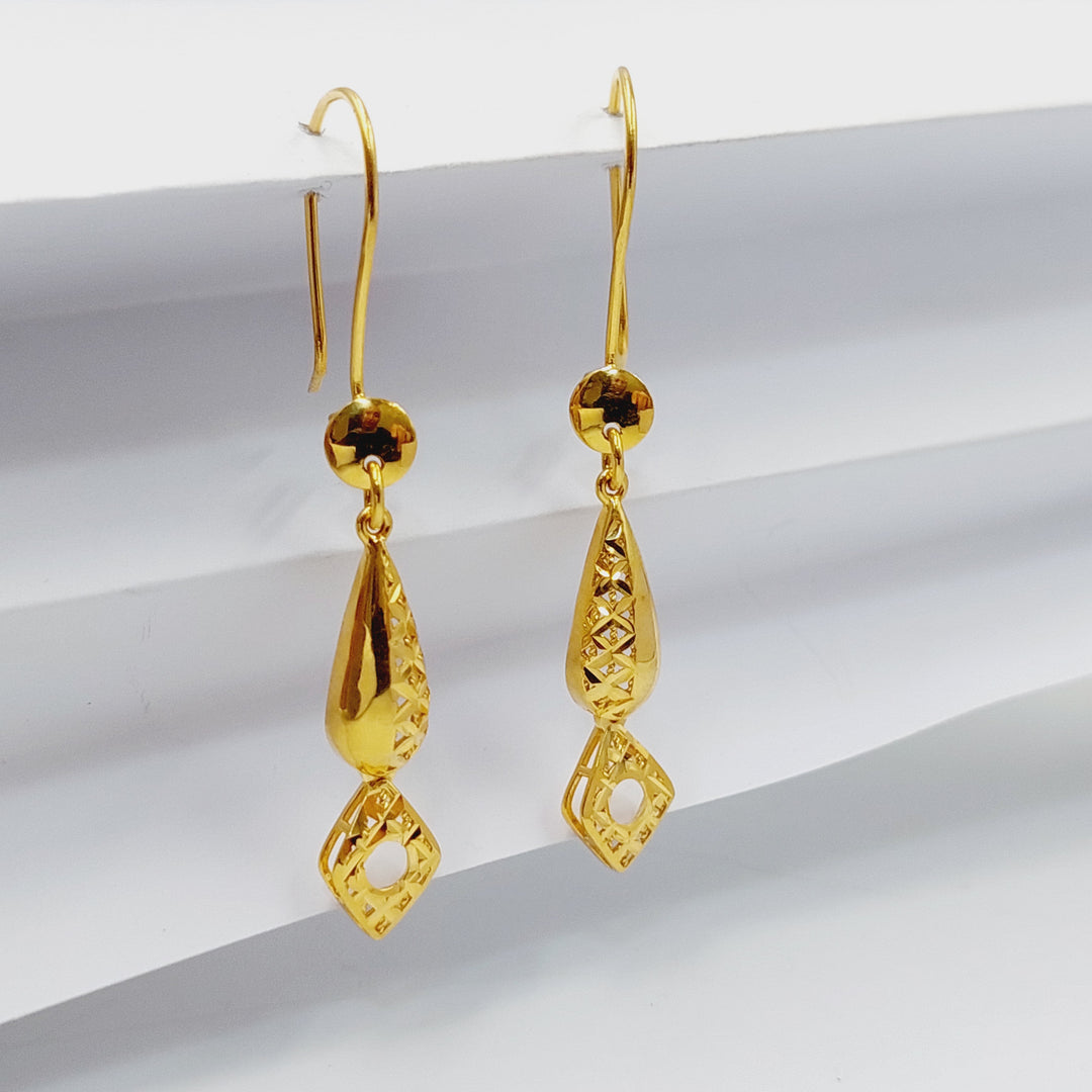 Deluxe Shankle Earrings  Made of 21K Yellow Gold by Saeed Jewelry-31110