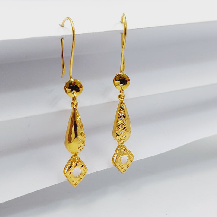 Deluxe Shankle Earrings  Made of 21K Yellow Gold by Saeed Jewelry-31110