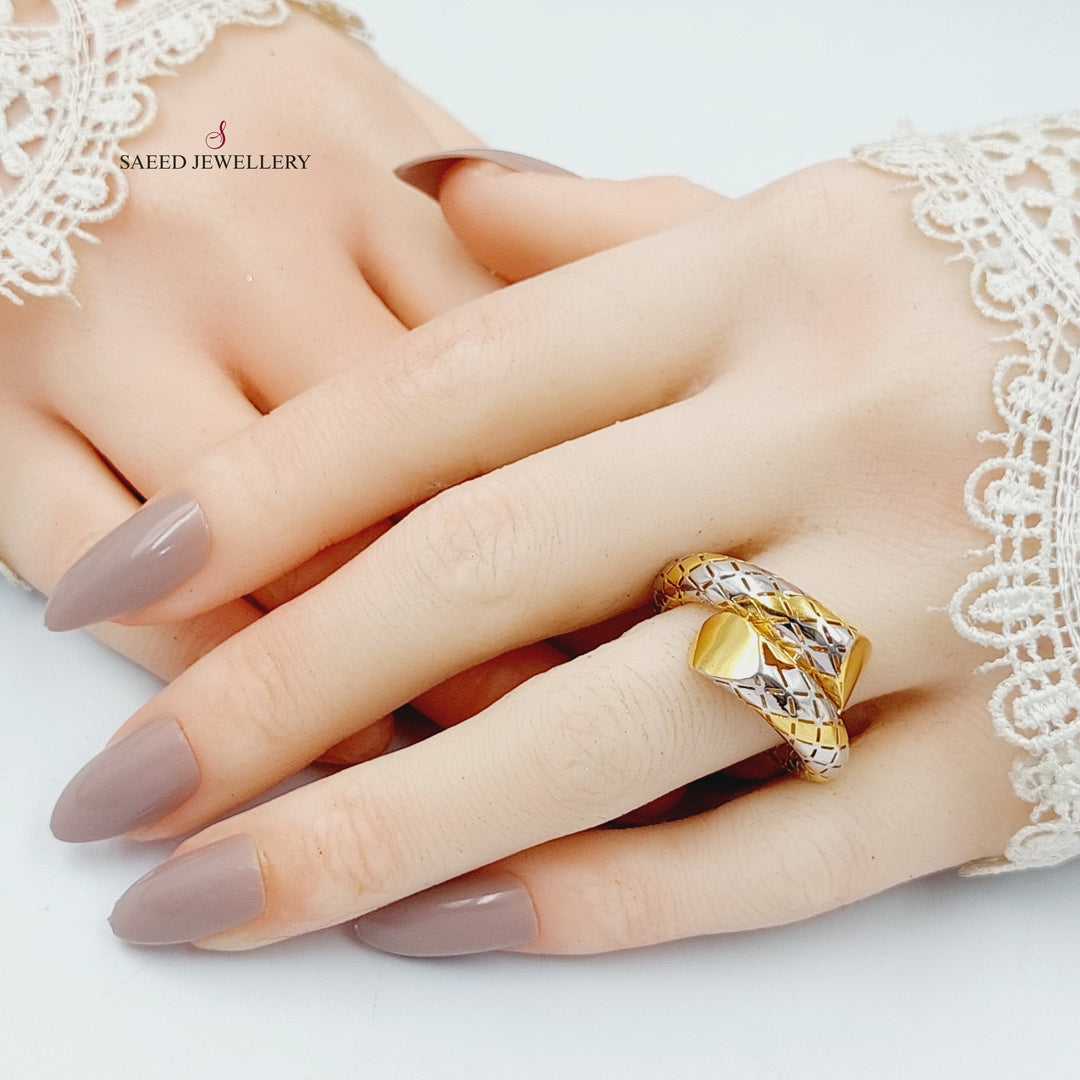 21K Gold Deluxe Snake Ring by Saeed Jewelry - Image 3